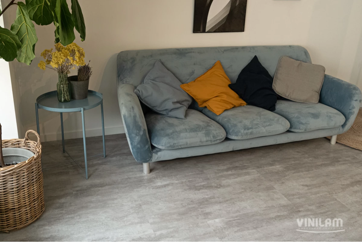 Кварцвинил Vinilam Ceramo Vinilam Stone 71614 Цемент Светлый