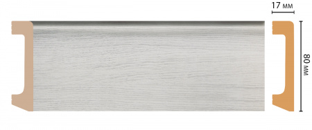 Плинтус напольный Decomaster D235-84 ДМ 80х17х2400 мм