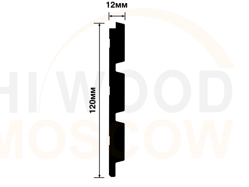 Декоративная панель HIWOOD LV124 BK114K