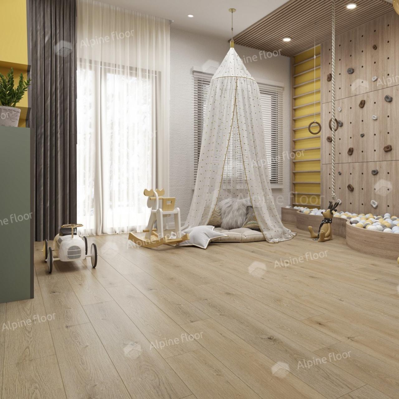 Кварцвинил Alpine Floor Ultra Eco 5-27 Дуб Миндальный