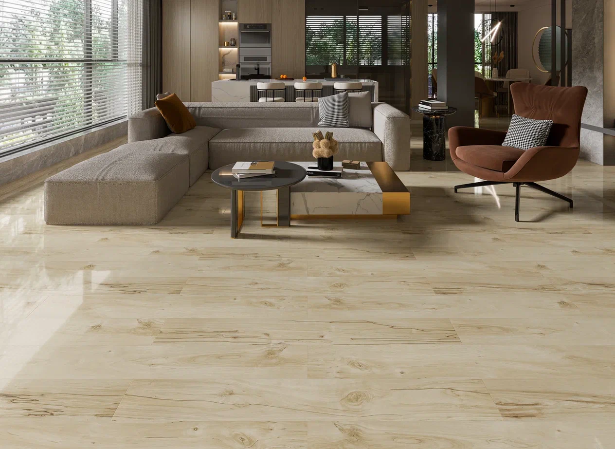 Ламинат MostFlooring Супер Глянец А11909 Клен бежевый