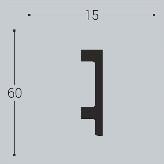 Плинтус напольный Bello Deco П15 60х15х2000 мм