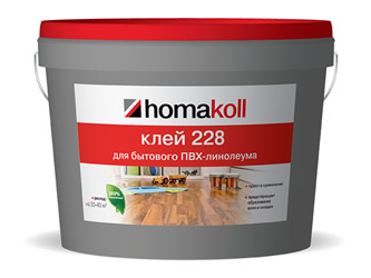 Клей для бытового ПВХ - линолеума Homakoll 228 1.3 кг.