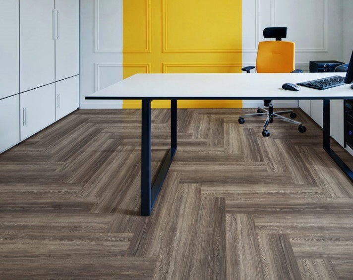 Кварцвинил Floor Factor Herringbone HB.17 Brushed Smoke oak