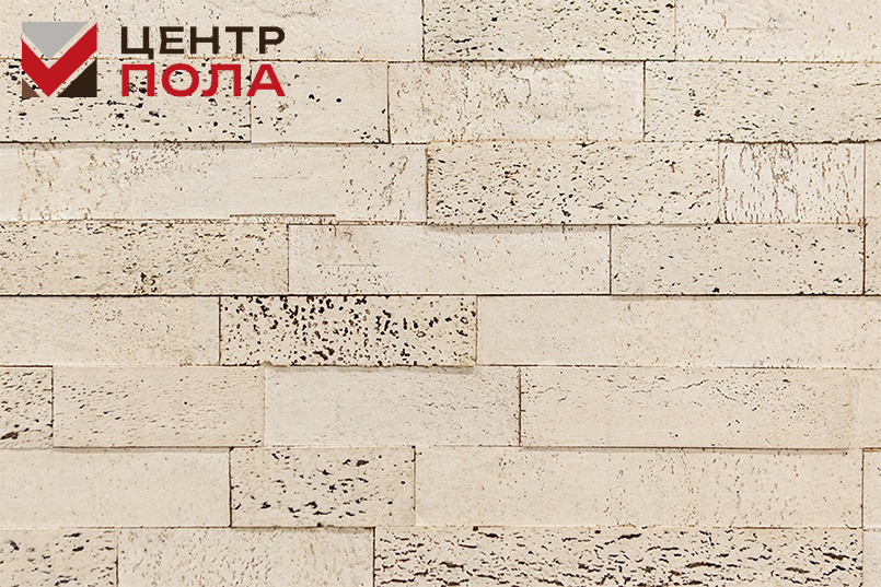 Настенное клеевое пробковое покрытие CorkStyle CorkBrick Antico Avorio